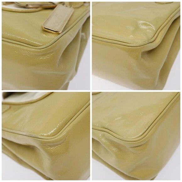 LOUIS VUITTON Cruise Line Sac Bicolor Hand Bag Enamel Yellow M92547 Auth BA4124 - Picture 15 of 16